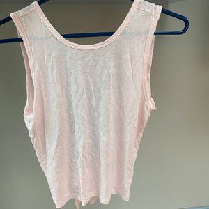 Aerie light pink open back tank/ tie in back